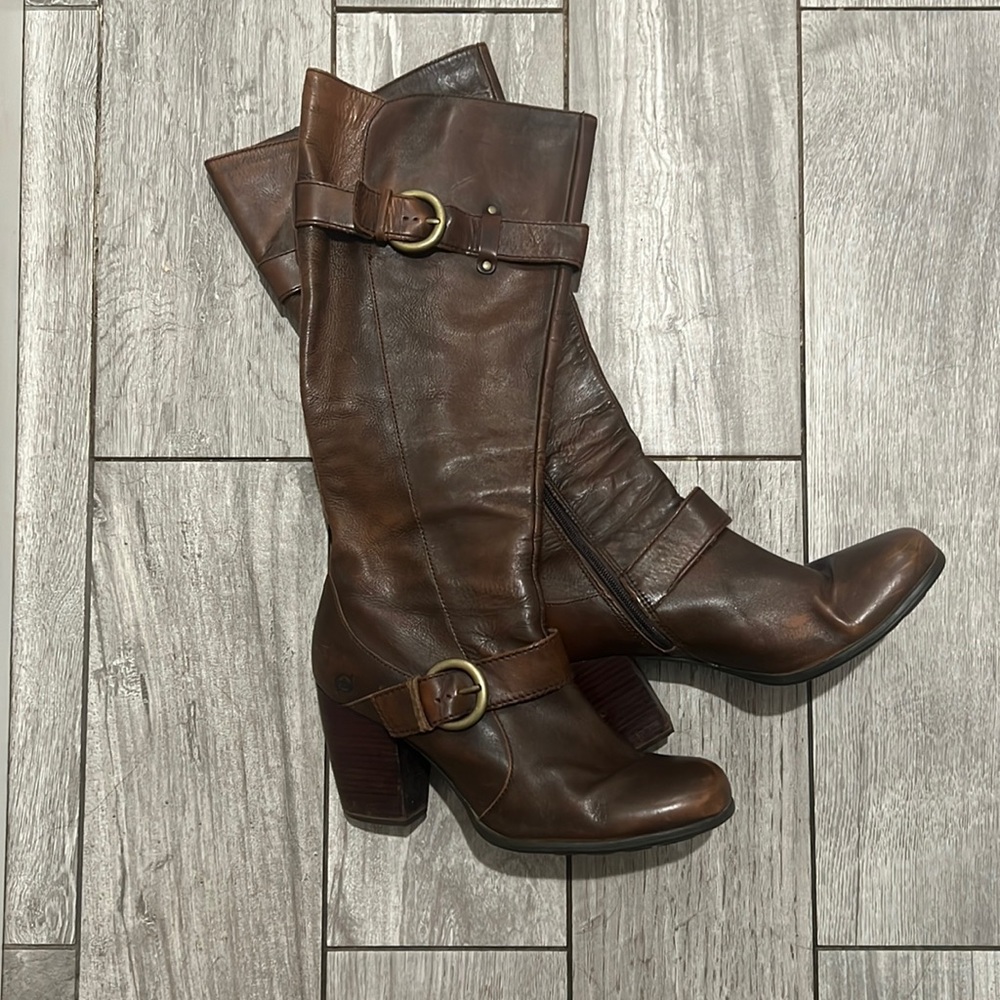 Beautiful Born Leather Brown Boots 9/40.5